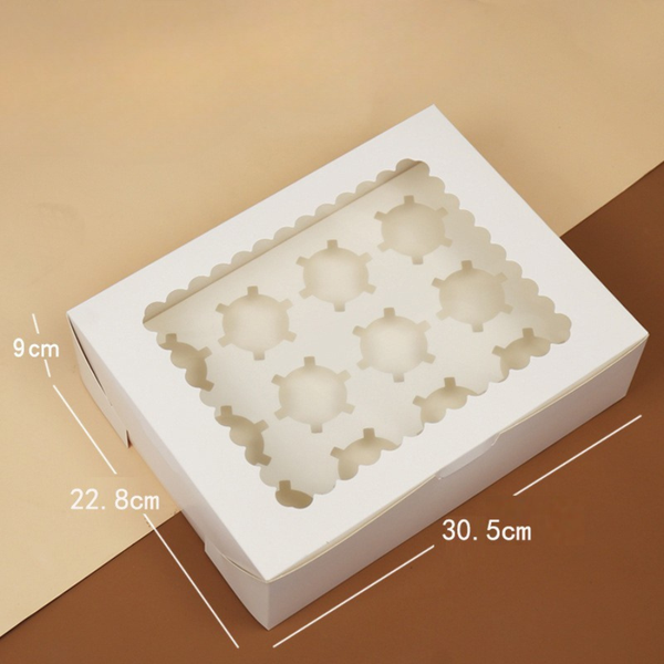 Hộp cupcake 12 không quai xách