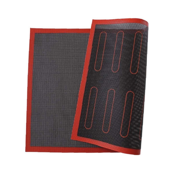 Thảm nướng bánh in 1 mặt đỏ đen (30*40cm)