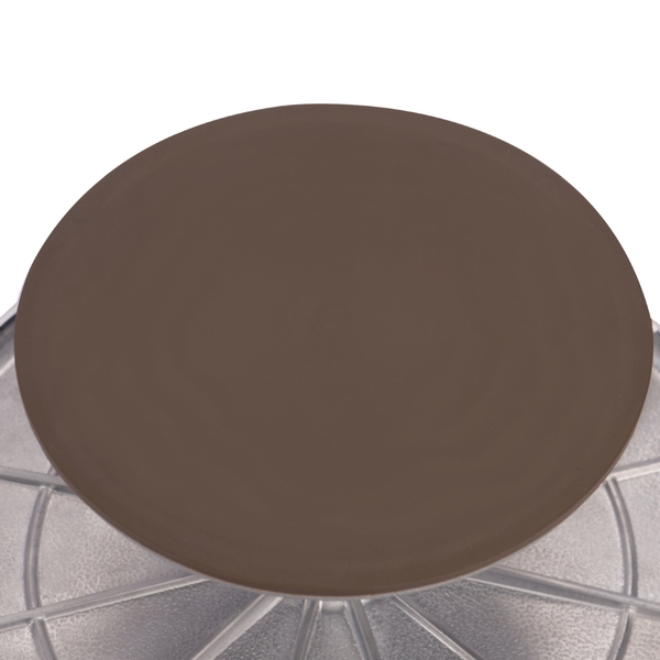 Bàn xoay inox chân hợp kim màu đen nhám size 30cm