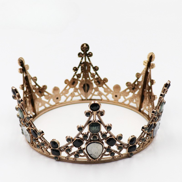 Vương miện đen NHỰA đá size to