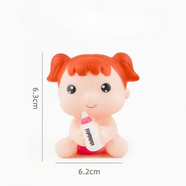 Đồ chơi trang trí bé gái buộc tóc CAM 2 bên bình sữa hồng