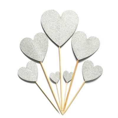 Que cắm giấy tim to bạc