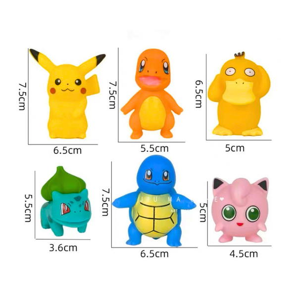 Đồ chơi trang trí set POKEMON nhựa dẻo nhẹ