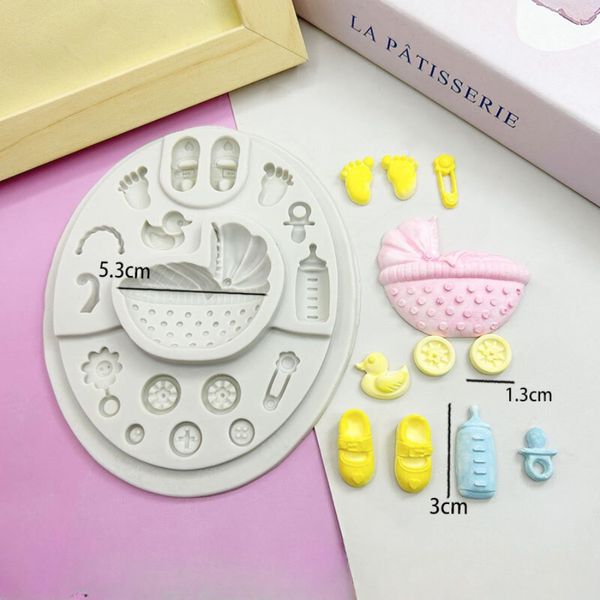 Khuôn F SLC xe nôi, bình sữa, bàn chân