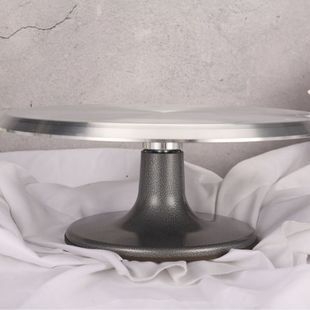 Bàn xoay inox chân hợp kim màu đen nhám size 30cm