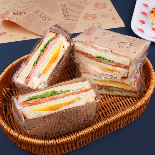 Giấy bọc Hamburger - Sandwich (bịch 50 tờ giao mẫu ngẫu nhiên)
