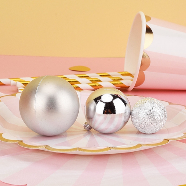 Set trang trí 3 quả bóng bạc