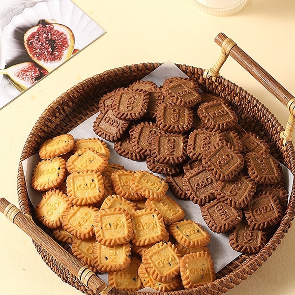 Bánh quy bơ hình vuông mix vàng nâu gói 500g