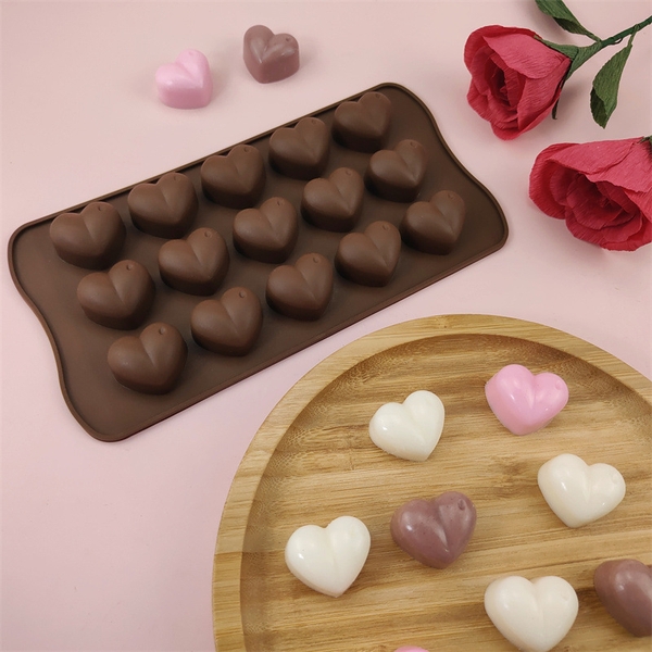 Khuôn F SLC 15 tim nhỏ mới 2.2*2.7cm ( khuôn nâu)