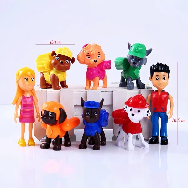 Đồ chơi trang trí chó cứu hộ 8 (có người) nhựa