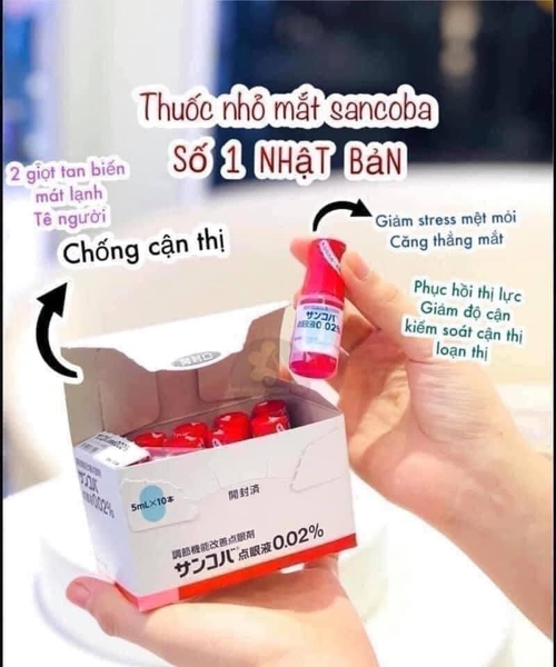 Thuốc nhỏ mắt cận Sancoba ophthalmic solution 0.02% 5ml