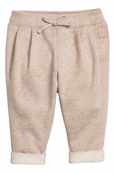 Quần nỉ da cá H&M 2 màu be - hồng
