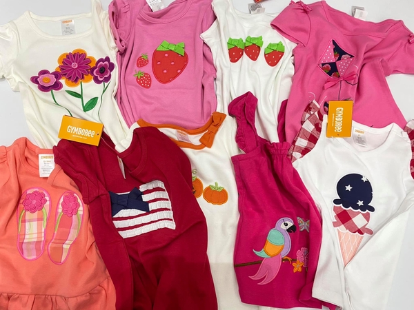 Áo phông cộc tay bé gái Gymboree 9 mẫu