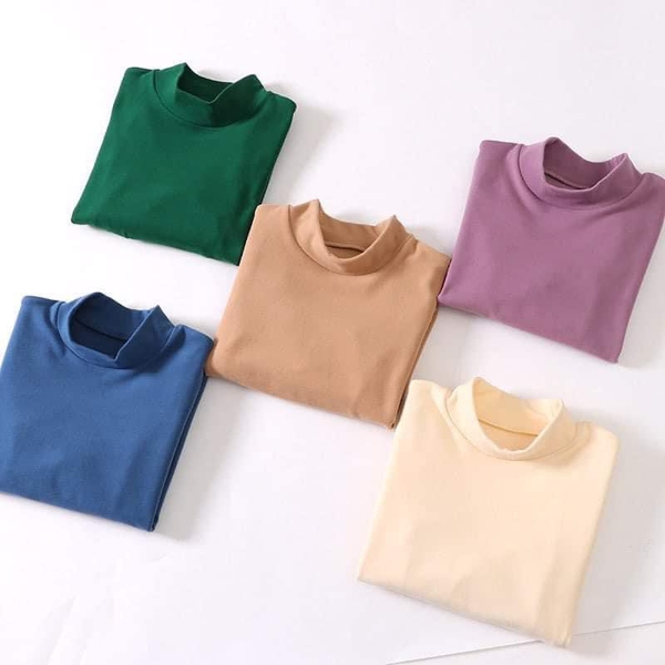 Áo giữ nhiệt cổ 3 phân Mamdadkids 8 màu bé trai, bé gái size đại