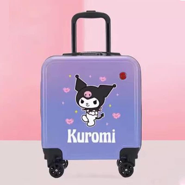 Vali Kuromi mẫu vuông, tròn màu đen, tím size 18inch