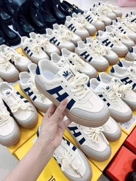 Giày 3 vạch Fashion 2 màu xanh, nâu