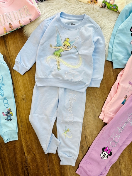 Bộ nỉ bông thu đông Disney 6 mẫu Stitch, Toys Story, Tinker Bell