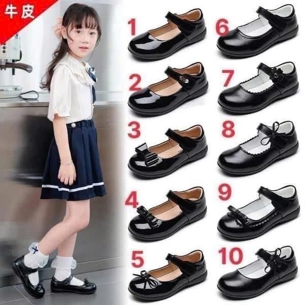Giày búp bê M6-M10 màu đen cho bé gái