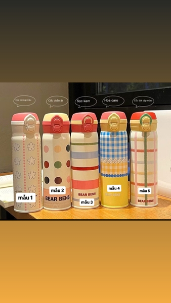 Bình giữ nhiệt Bear bens 480ml nhiều mẫu