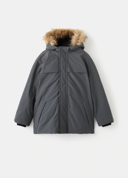 Áo khoác parka Mango màu XÁM siêu nhẹ