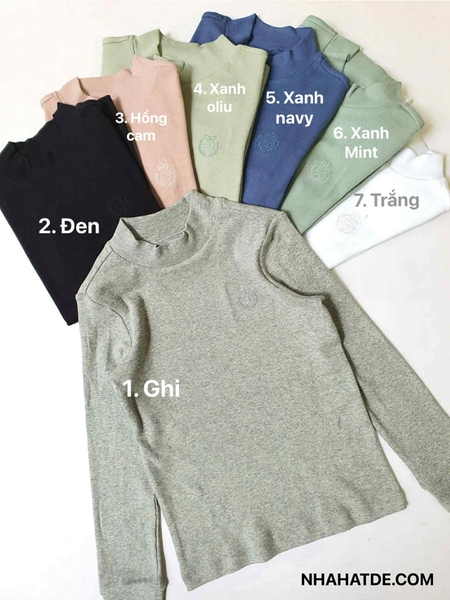 Áo giữ nhiệt 3 phân Beemon dài tay 7 màu bé trai, bé gái