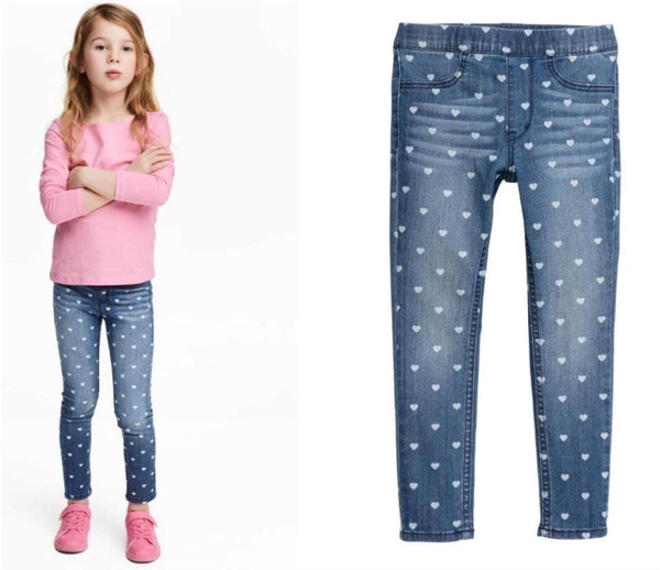 Quần Tregging Jeans HM 4 mẫu bé gái