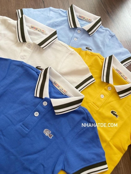 Áo polo Lacoste cộc tay bé trai Nexxi size 3Y - 8Y nhiều màu