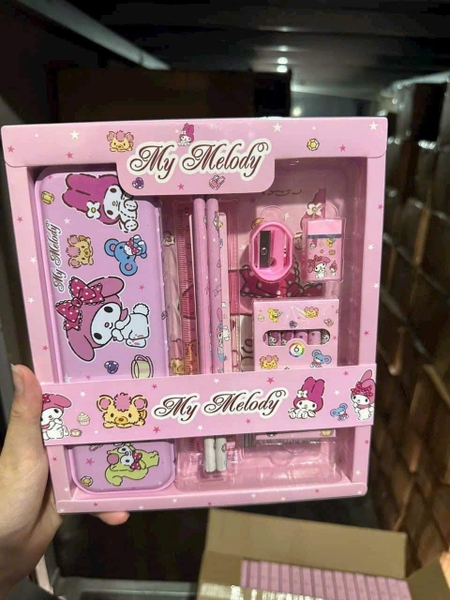 Set dụng cụ học tập Kuromi, Cinnamonroll, Melody, Spiderman, Mc Queen