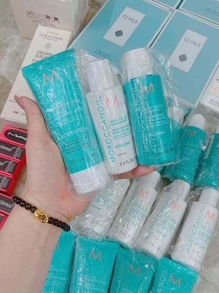 Set 3 món Moroccanoil gội, xả 70ml, ủ tóc 75ml