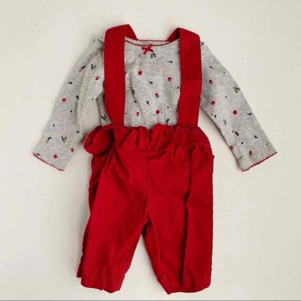Set quần yếm kèm áo hãng Carter's bé gái nhiều mẫu