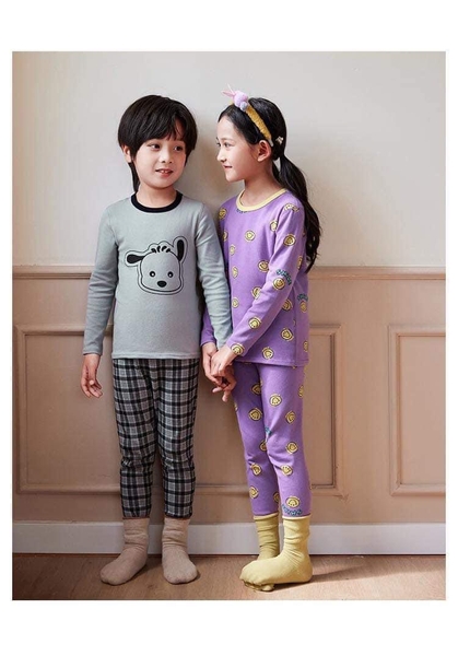 Bộ cotton mặc nhà dài tay 14 mẫu cho bé trai, bé gái
