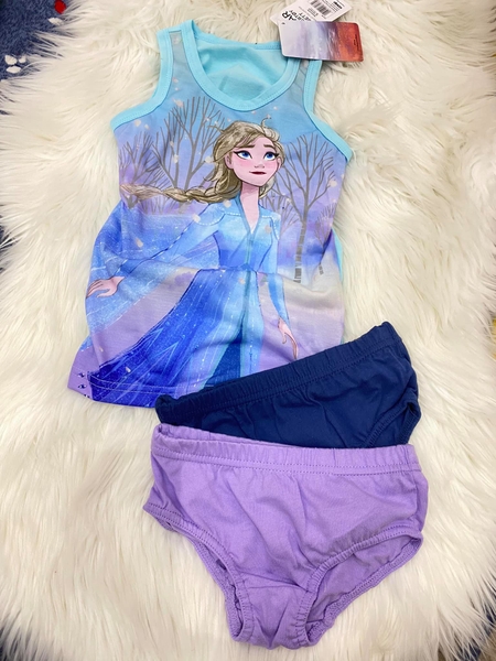 Set 2 món Elsa áo ba lỗ và 2 chip nguyên móc