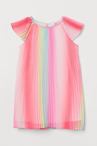 Váy H&M voan dập ly cầu vồng cánh tiên 2 màu