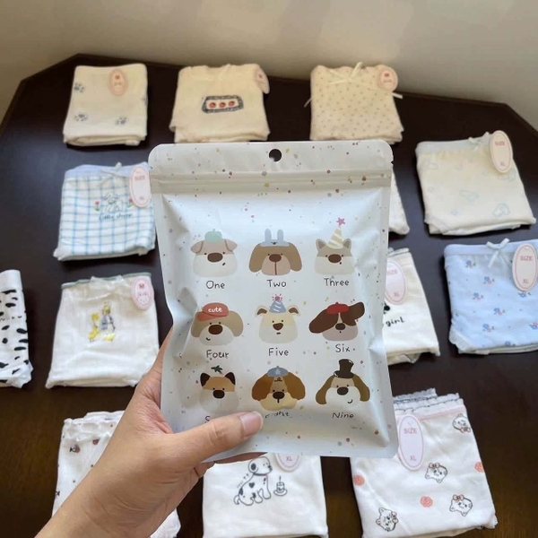 Set 8 quần chip cotton nguyên chất loại cao cấp 7A kháng khuẩn bóc túi mù
