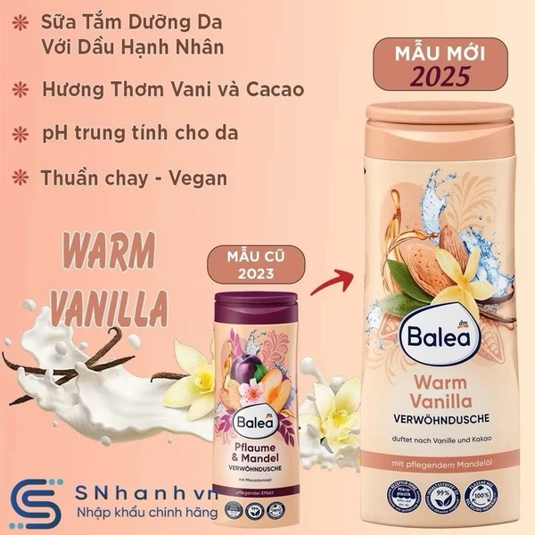 Sữa tắm dạng gel, dạng kem Balea 300ml cho nữ nhiều mùi