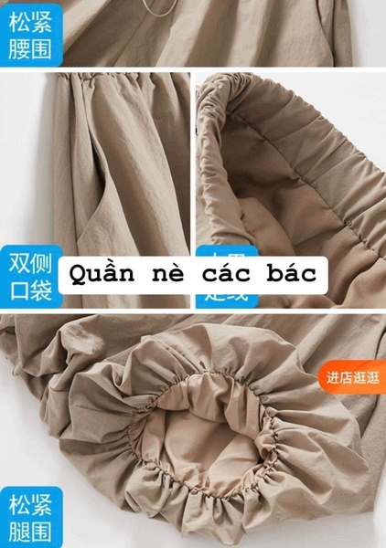 Quần bồng dáng quả bí 4 màu đen, nâu, hồng, trắng