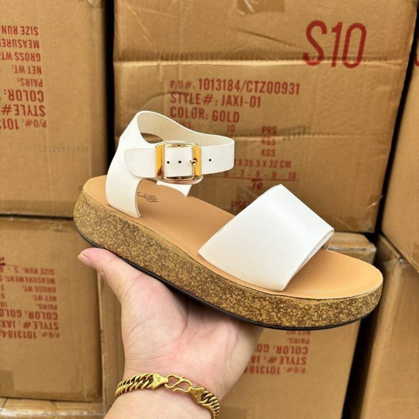 Sandal Pink lily 2 màu: Vàng ánh kim, trắng