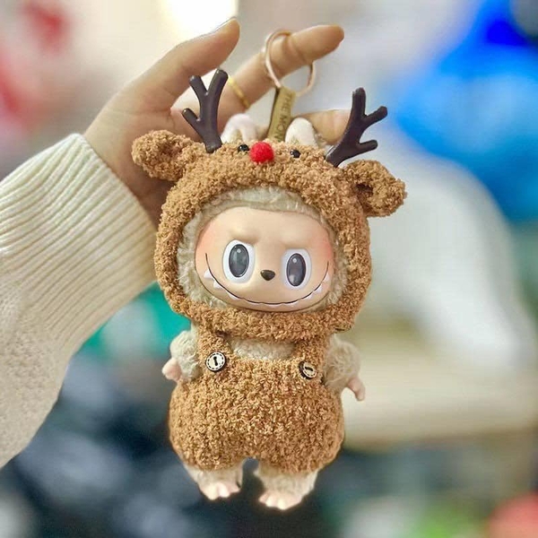 Móc khoá Labubu size 17cm kèm quần áo 5 mẫu