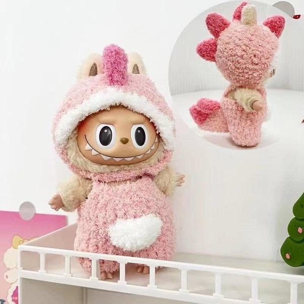 Móc khoá Labubu size 17cm kèm quần áo 5 mẫu