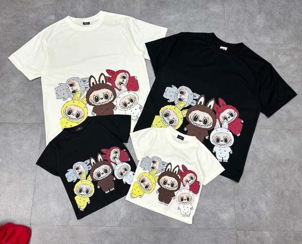 Áo phông cotton cộc tay Labubu 7 mẫu cho NGƯỜI LỚN