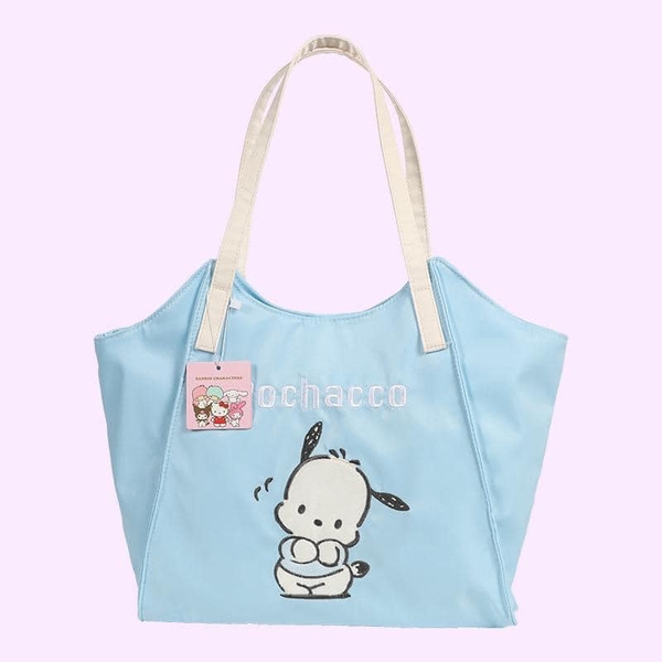 Túi tote chống thấm nước mẫu Kuromi, Cinnamoroll, Pochacco size 35x12x10cm