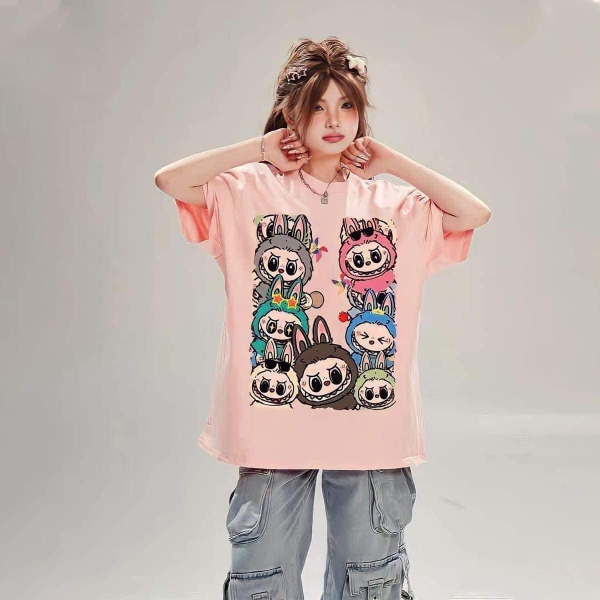 Áo phông cotton cộc tay Labubu 7 mẫu cho NGƯỜI LỚN