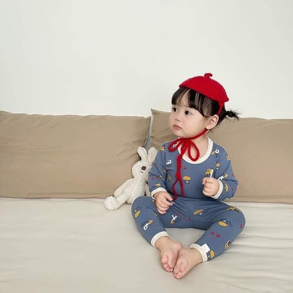 Bộ cotton xuất Hàn dài tay 22 mẫu cho bé