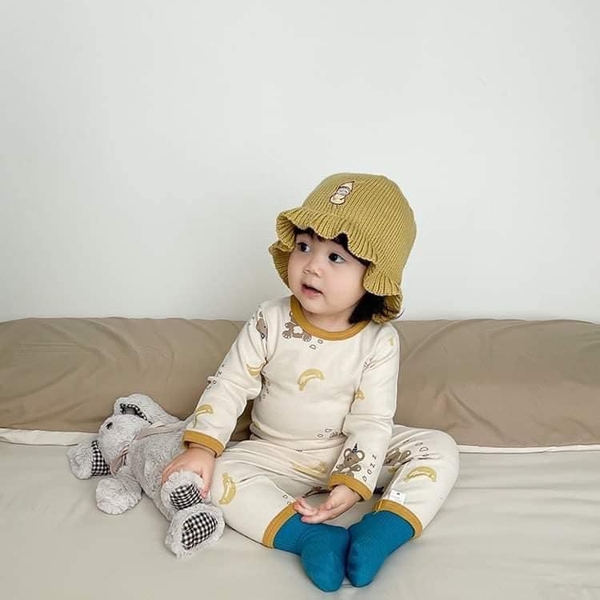 Bộ cotton xuất Hàn dài tay 22 mẫu cho bé