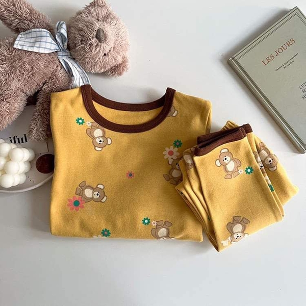 Bộ cotton xuất Hàn dài tay 22 mẫu cho bé