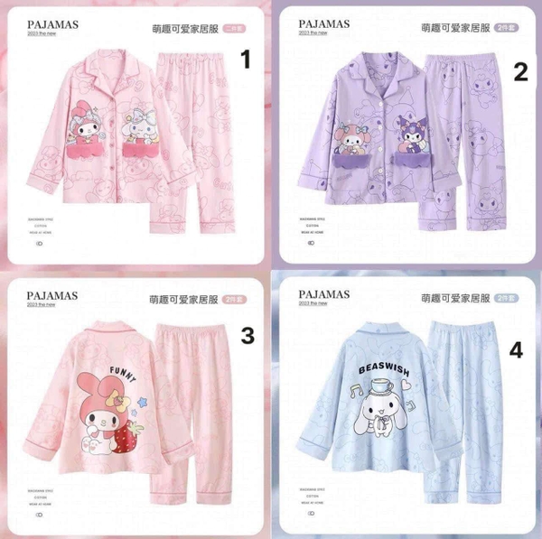 Bộ pyjamas 16 mẫu cho mẹ và bé