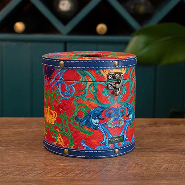 Hộp đựng giấy da PU hãng Magrace tròn size 14.5x14.5cm 3 màu