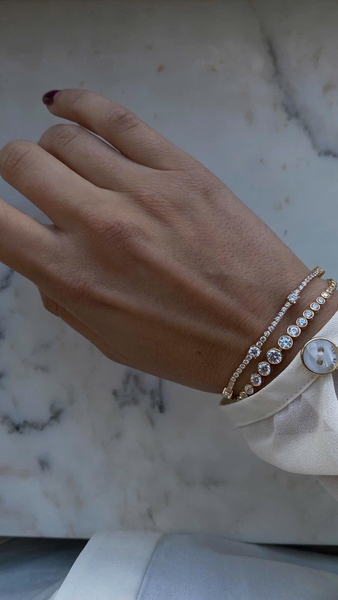 Vòng tay hãng Swarovski Gold Tone chất liệu pha lê mạ vàng