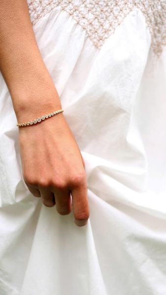 Vòng tay hãng Swarovski Gold Tone chất liệu pha lê mạ vàng
