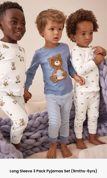 Bộ cotton dài tay hãng Next nhiều mẫu BT BG thu đông 2024